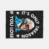 7月4日もしのロスは反逆だおもしろい フリースブランケット (正面(横))