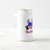 7月4日をお祝いします ビールジョッキ (正面左)
