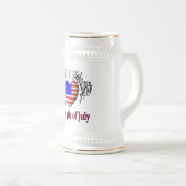 7月4日をお祝いします ビールジョッキ (正面右)