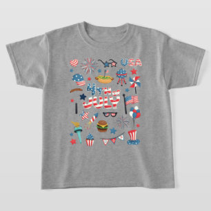 7月4日アイコンかわいい Tシャツ