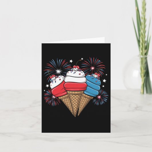 7月4日アイスクリームウィメンメンズキッズ カード (正面)