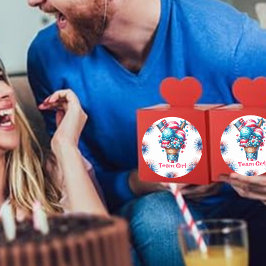 7月4日アイスクリームジェンダー発表チームガール ラウンドシール