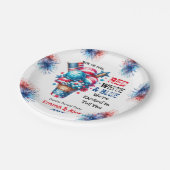 7月4日アイスクリームジェンダー発表 ペーパープレート (アングル)