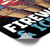 7月4日アイスクリーム愛国アイスクリーム ポスター (角)