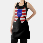 7月4日アパレルアメリカ米国国旗の愛国的なリボン エプロン (インサイチュ)