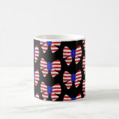 7月4日アパレルアメリカ米国国旗の愛国的なリボン コーヒーマグカップ (中央)