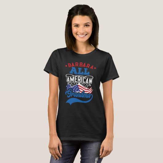 7月4日アメリカおばあちゃん愛国家族 Tシャツ (正面フル)
