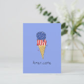 7月4日アメリカおもしろいアイスクリーム ポストカード (スタンド正面)