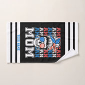 7月4日アメリカのママ愛国心パーソナライズされた バスタオルセット (ハンドタオル)