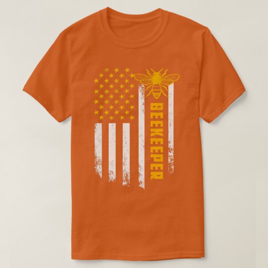 7月4日アメリカのミツバチ愛好家への贈り物 Tシャツ (デザイン正面)