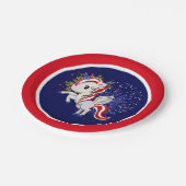 7月4日アメリカのユニコーンペガサス虹 ペーパープレート (アングル)