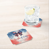 7月4日アメリカの日の愛国心 ペーパーコースター (インサイチュ)