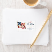 7月4日アメリカカスタム国旗の差出人住所 ラベル (インサイチュ)