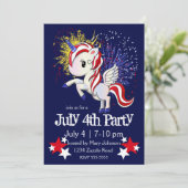 7月4日アメリカユニコーンペガサス虹 招待状 (スタンド正面)