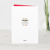 7月4日アメリカンホリデータイポグラフィハート国旗 カード (裏面)