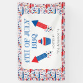 7月4日アメリカンBBQ 横断幕 (縦)