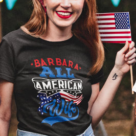 7月4日アメリカ人妻の愛国家族 Tシャツ