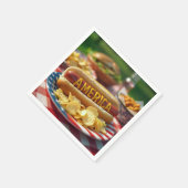 7月4日アメリカ人愛犬 スタンダードカクテルナプキン (角)