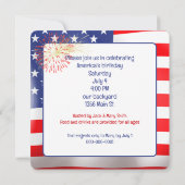 7月4日アメリカ人愛犬 招待状 (裏面)