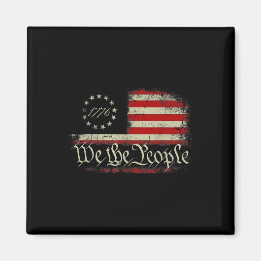 7月4日アメリカ人1776年アメリカ人 マグネット (正面)