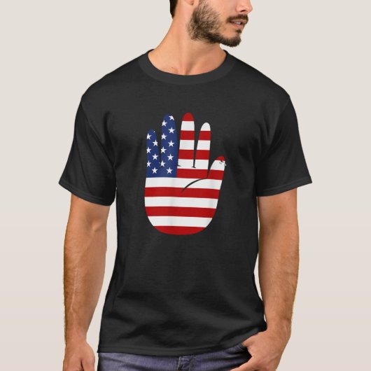 7月4日アメリカ合衆国アメリカ合衆国愛国的なAm Tシャツ (正面)