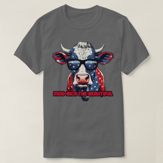 7月4日アメリカ合衆国カウアメリカ国旗Moorica t Tシャツ (デザイン正面)