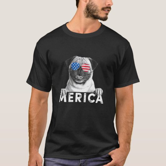 7月4日アメリカ合衆国メリカ国旗 Tシャツ (正面)