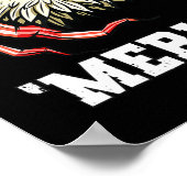 7月4日アメリカ合衆国メリカ国旗Bald Eagle愛国心 ポスター (角)