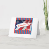 7月4日アメリカ合衆国国旗の愛国心 カード (裏面)