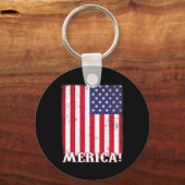 7月4日アメリカ合衆国国旗の愛国心 キーホルダー (裏面)