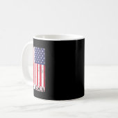 7月4日アメリカ合衆国国旗の愛国心 コーヒーマグカップ (正面左)