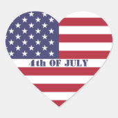 7月4日アメリカ合衆国国旗の愛国心 ハートシール (正面)