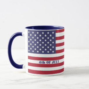 7月4日アメリカ合衆国国旗の愛国心 マグカップ