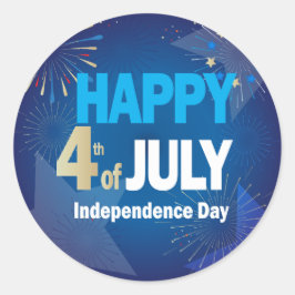 7月4日アメリカ合衆国国旗の愛国心 ラウンドシール