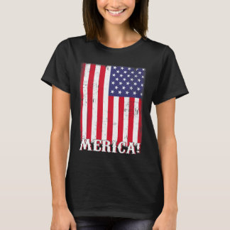 7月4日アメリカ合衆国国旗の愛国心 Tシャツ