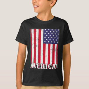 7月4日アメリカ合衆国国旗の愛国心 Tシャツ