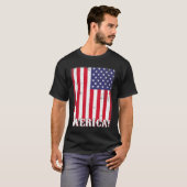 7月4日アメリカ合衆国国旗の愛国心 Tシャツ (正面フル)