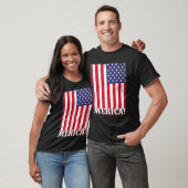 7月4日アメリカ合衆国国旗の愛国心 Tシャツ (ユニセックス)