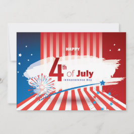 7月4日アメリカ合衆国花火の愛国的なカスタム カード