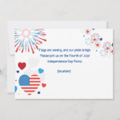 7月4日アメリカ合衆国花火の愛国的なカスタム カード (裏面)