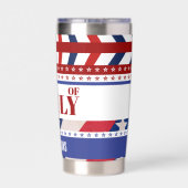 7月4日アメリカ国アート旗カスタム 保温保冷タンブラー (背面)