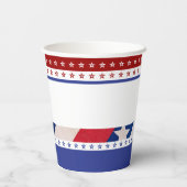 7月4日アメリカ国アート旗カスタム 紙コップ (裏面)
