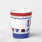 7月4日アメリカ国アート旗カスタム 紙コップ (右)