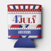 7月4日アメリカ国アート旗カスタム 缶クーラー (裏面)