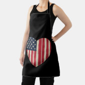 7月4日アメリカ国旗と愛国的なアメリカ合衆国スターストリップ エプロン (インサイチュ)