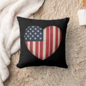 7月4日アメリカ国旗と愛国的なアメリカ合衆国スターストリップ クッション (ブランケット)