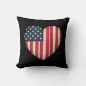 7月4日アメリカ国旗と愛国的なアメリカ合衆国スターストリップ クッション (正面)