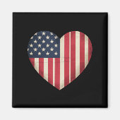 7月4日アメリカ国旗と愛国的なアメリカ合衆国スターストリップ マグネット (正面)