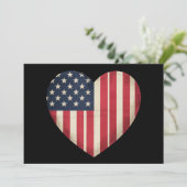 7月4日アメリカ国旗と愛国的なアメリカ合衆国スターストリップ 招待状 (スタンド正面)