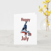 7月4日アメリカ国旗のカード カード (黄色い花)